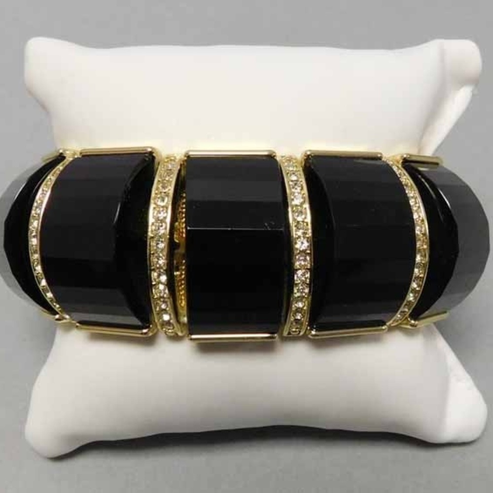 Ann Taylor Loft Chunky Black Stretch Bracelet